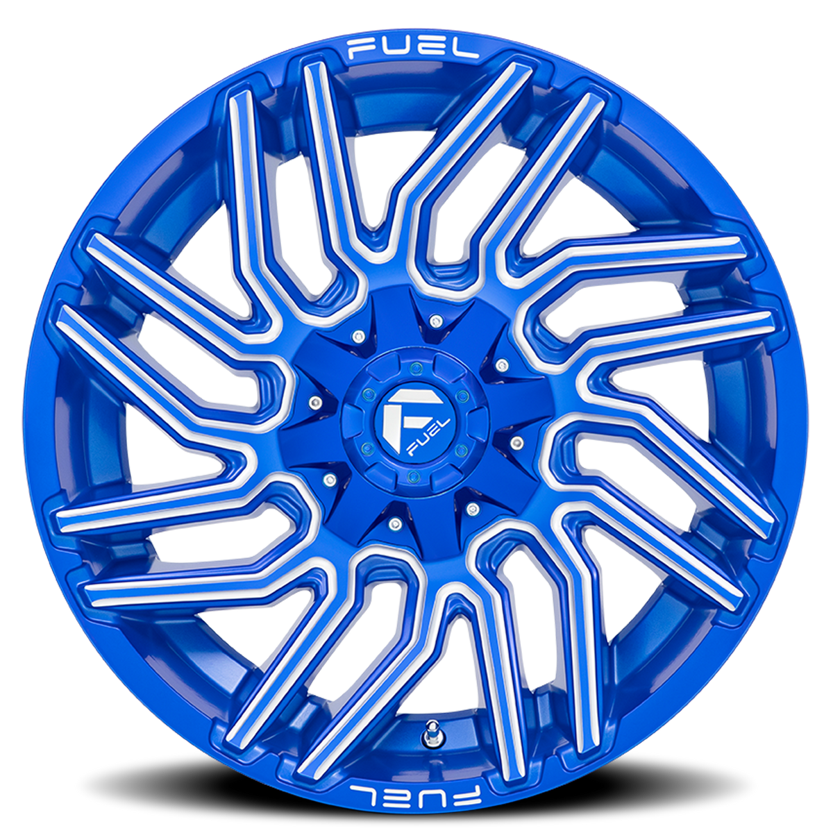 Aluminum Wheels 20X10 Typhoon D774 8 On 180 Anodized Blue MIlled 124.3 Bore -18 Offset Fuel Off Road Wheels