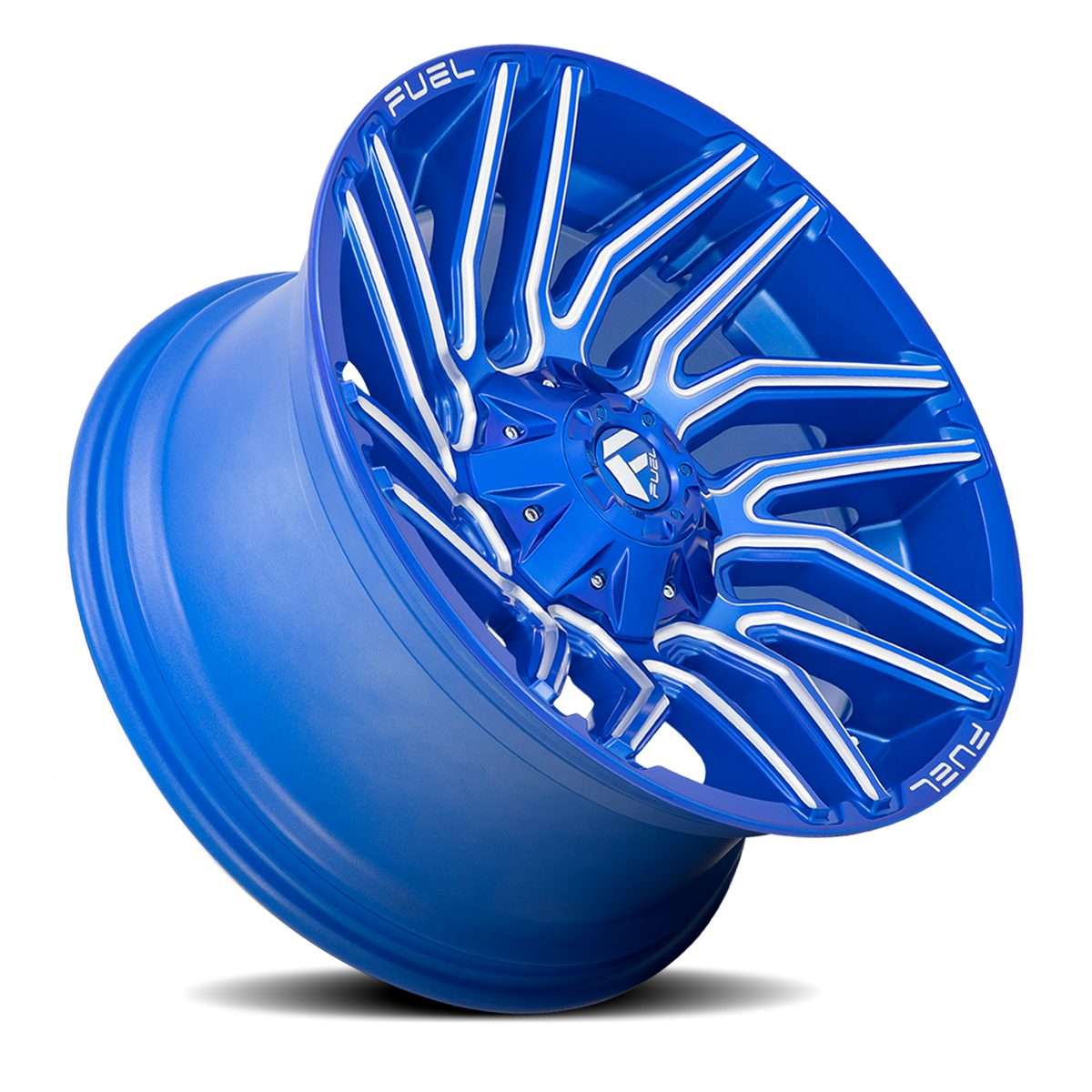 Aluminum Wheels 20X10 Typhoon D774 8 On 165.1 Anodized Blue MIlled 125.2 Bore -18 Offset Fuel Off Road Wheels