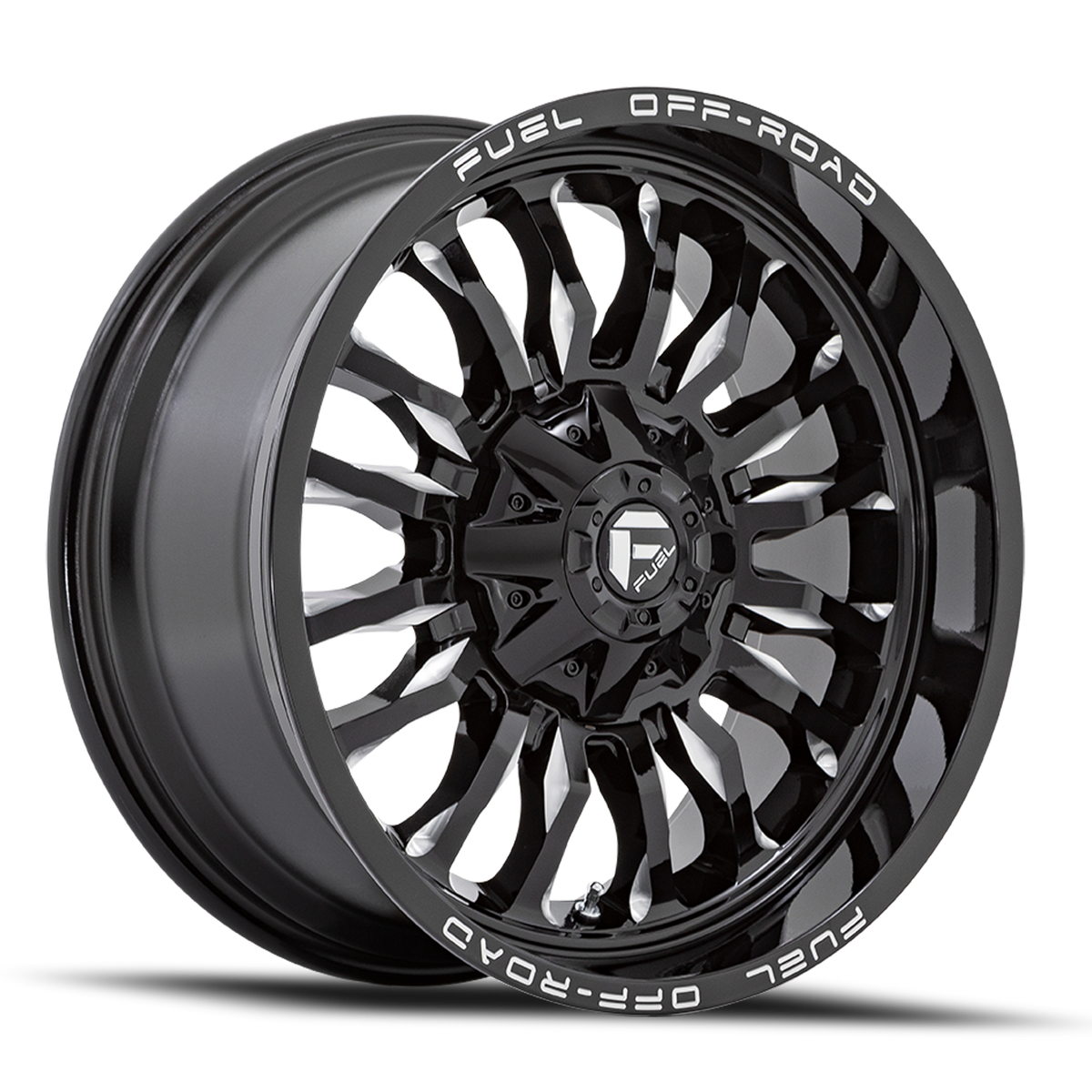 Aluminum Wheels 20X10 Arc D795 8 On 165.1 Gloss Black Milled 125.1 Bore -18 Offset Fuel Off Road Wheels