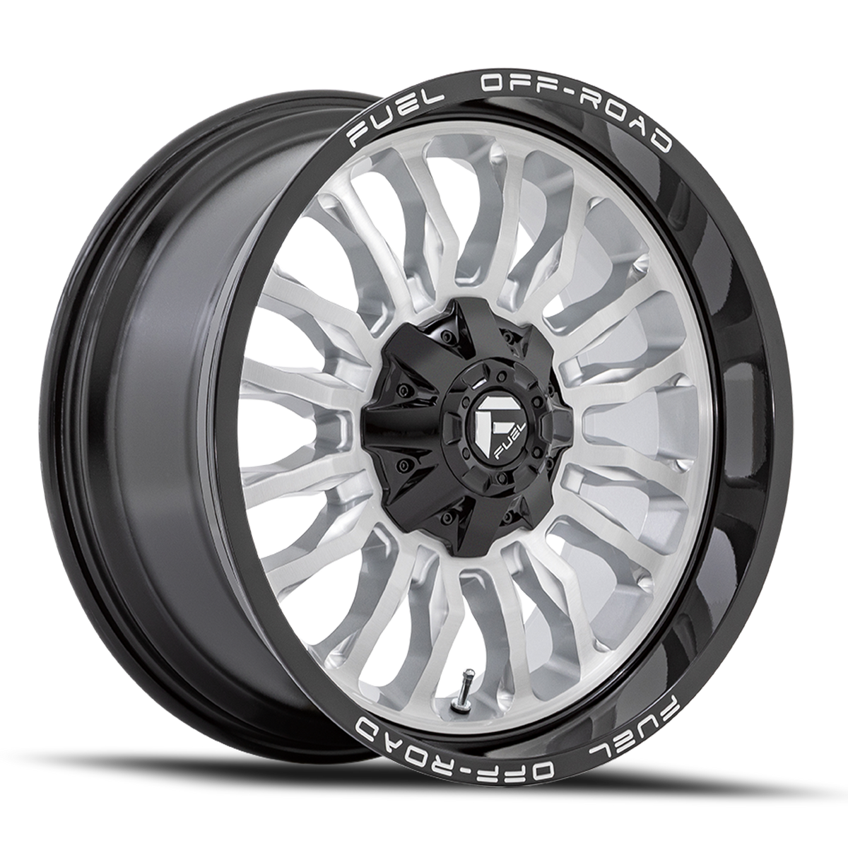 Aluminum Wheels 20X10 Arc D798 8 On 165.1 Silver/Brushed Face-Milled Black Lip 125.1 Bore -18 Offset Fuel Off Road Wheels