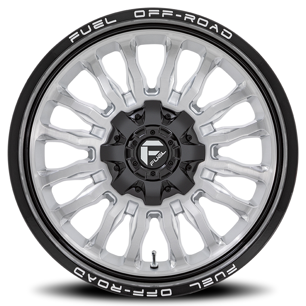 Aluminum Wheels 22X12 Arc D798 8 On 165.1 Silver/Brushed Face-Milled Black Lip 125.1 Bore -44 Offset Fuel Off Road Wheels