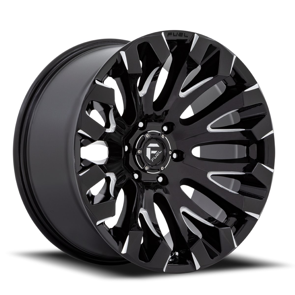 Aluminum Wheels 18X9 Quake D828 8 On 180 Gloss Black Milled 124.2 Bore 1 Offset Fuel Off Road Wheels
