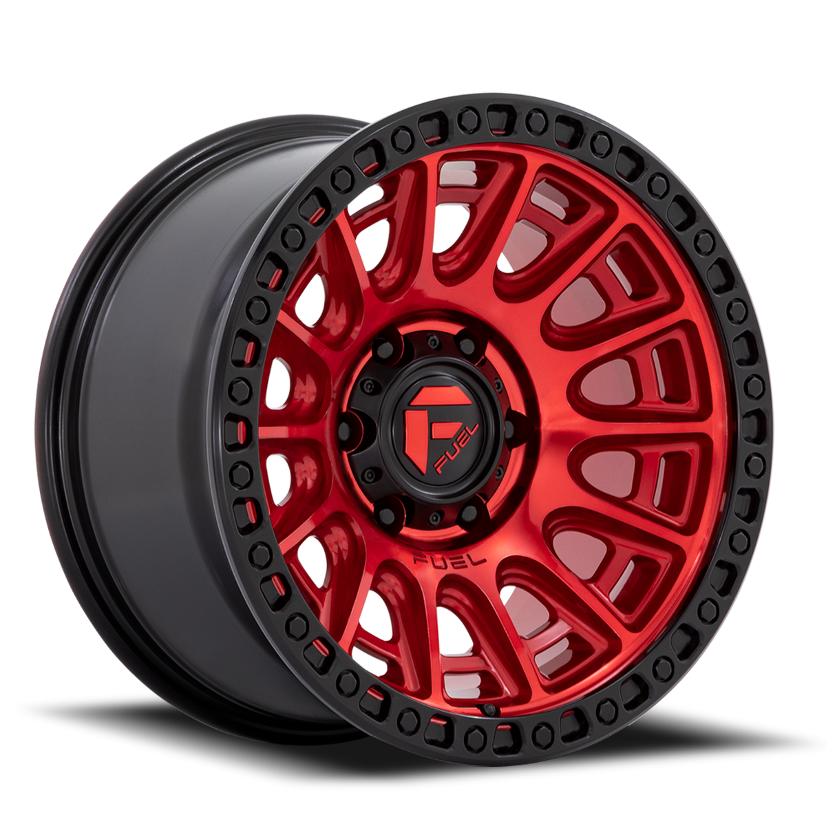 Aluminum Wheels 17X8.5 Cycle D834 6 On 114.3 Candy Red/Black Ring 66.06 Bore 34 Offset Fuel Off Road Wheels