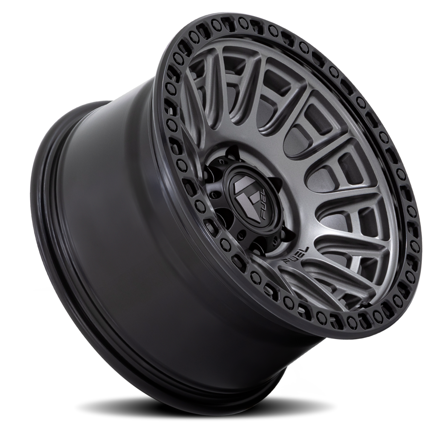 Aluminum Wheels 20X9 Cycle D835 6 On 139.7 Gunmetal Gray/Black Ring 106.1 Bore 1 Offset Fuel Off Road Wheels
