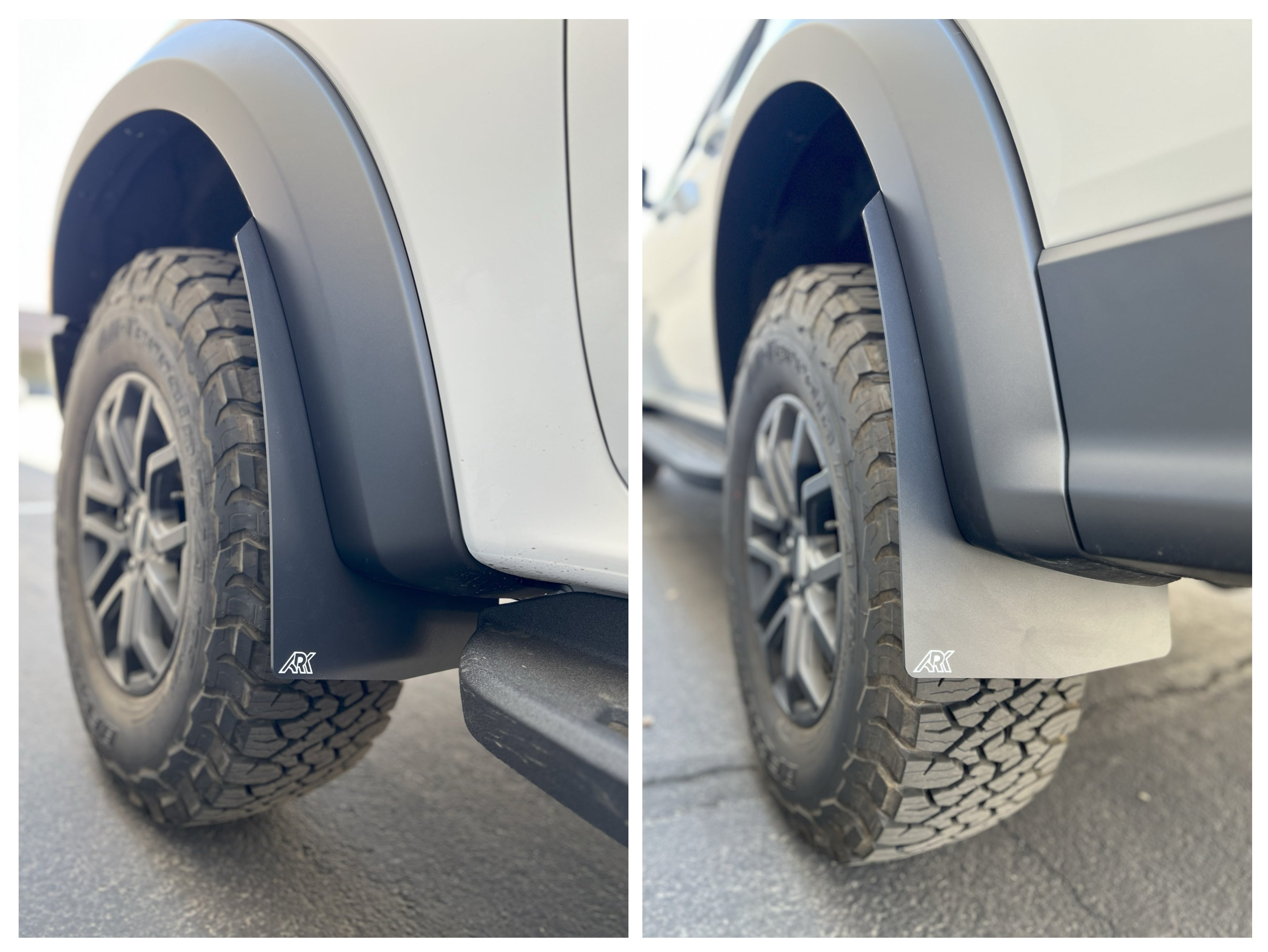 2024+ Ford Ranger Raptor TriXPoly Mid Mud Flaps designed for enhanced protection and durability on off-road adventures.