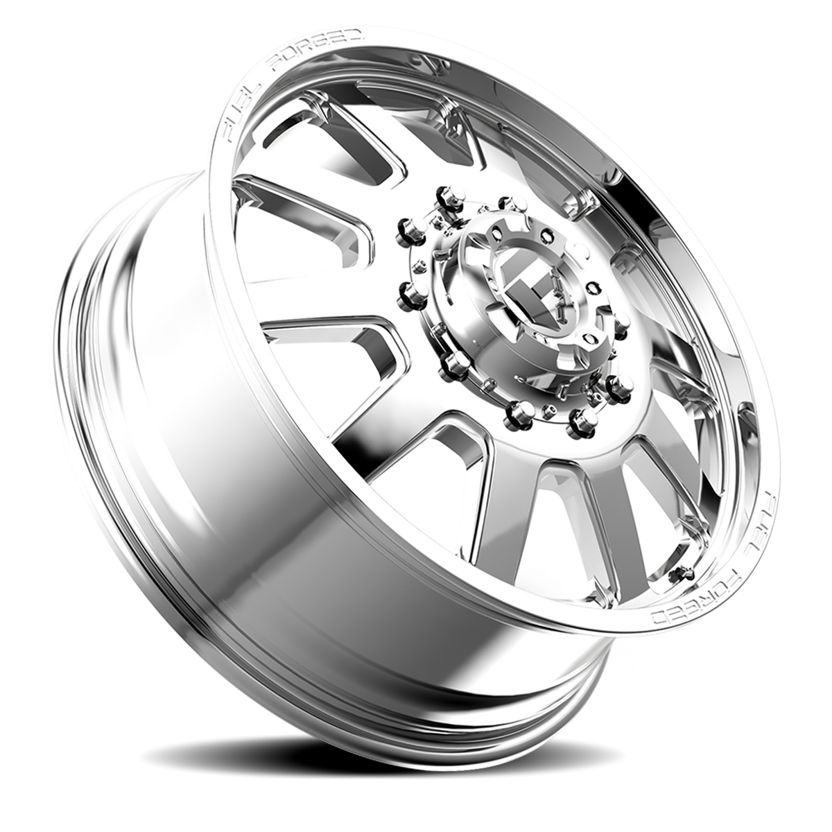 Dually Wheels 20X8.25 FF09D Dually DE09 PO 10 On 225 Polished 170.1 Bore 105 Offset Front Dually Fuel Off Road Wheels