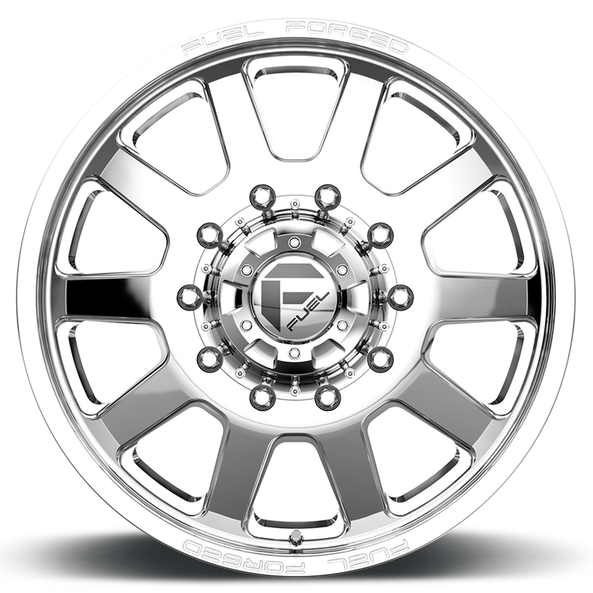 Dually Wheels 20X8.25 FF09D Dually DE09 PO 10 On 225 Polished 170.1 Bore 105 Offset Front Dually Fuel Off Road Wheels