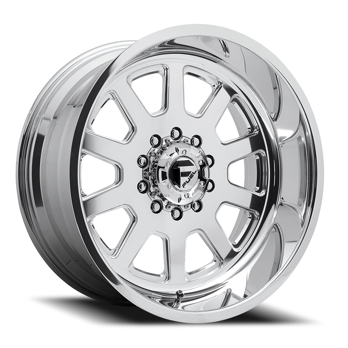 Dually Wheels 24X12 FF09D Dually DE09 Super Single PO 10 On 170 Polished 125.1 Bore -50 Offset Front Dually Fuel Off Road Wheels