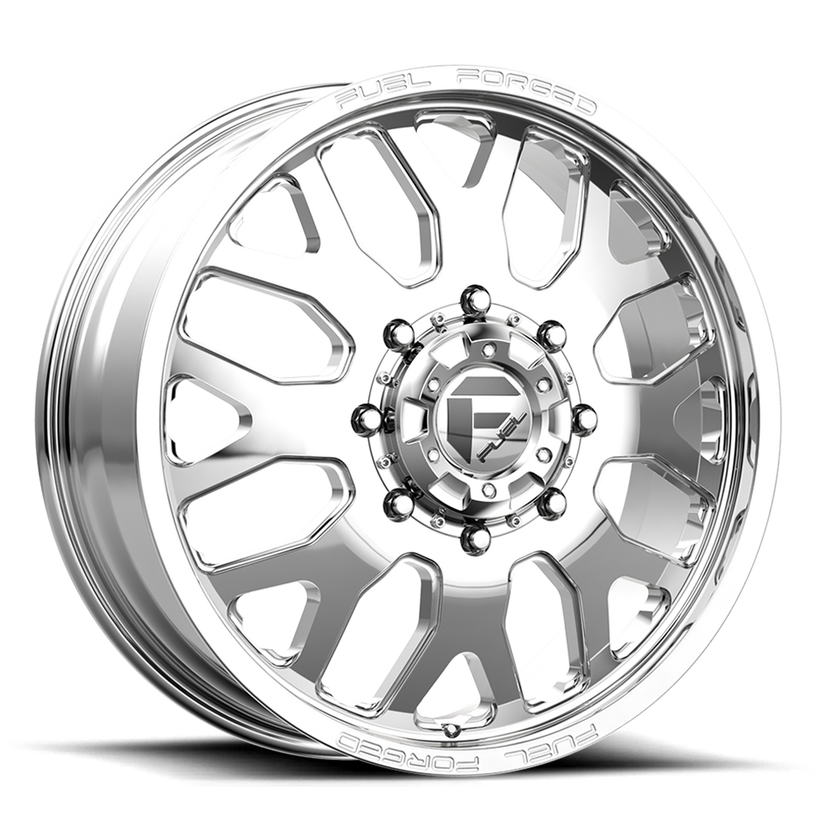 Dually Wheels 20X8.25 FF19D Dually DE19 PO 8 On 200 Polished 142.2 Bore 105 Offset Front Dually Fuel Off Road Wheels