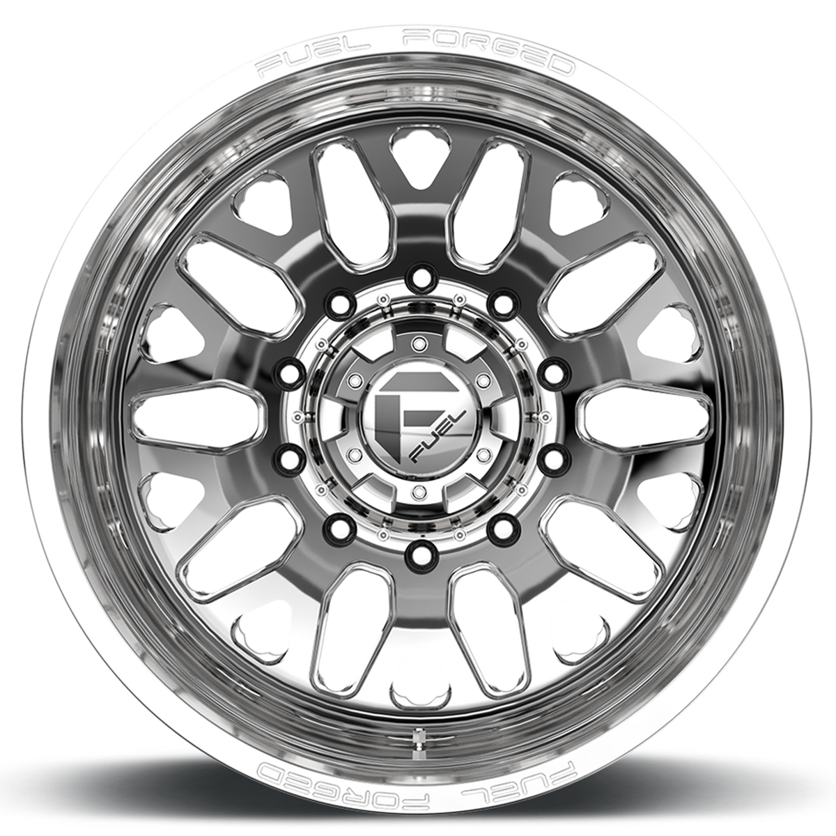 Dually Wheels 24X8.25 FF19D Dually DE19 PO 8 On 165.1 Polished 121.7 Bore -240 Offset Outer Dually Fuel Off Road Wheels