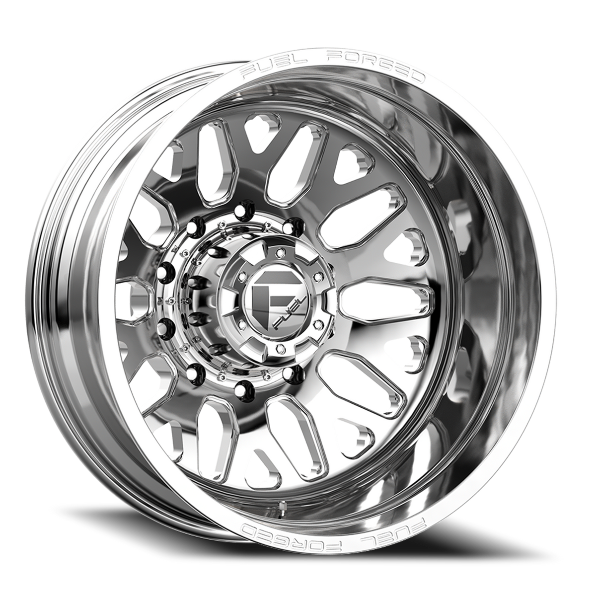 Dually Wheels 24X8.25 FF19D Dually DE19 PO 10 On 225 Polished 170.1 Bore -200 Offset Outer Dually Fuel Off Road Wheels