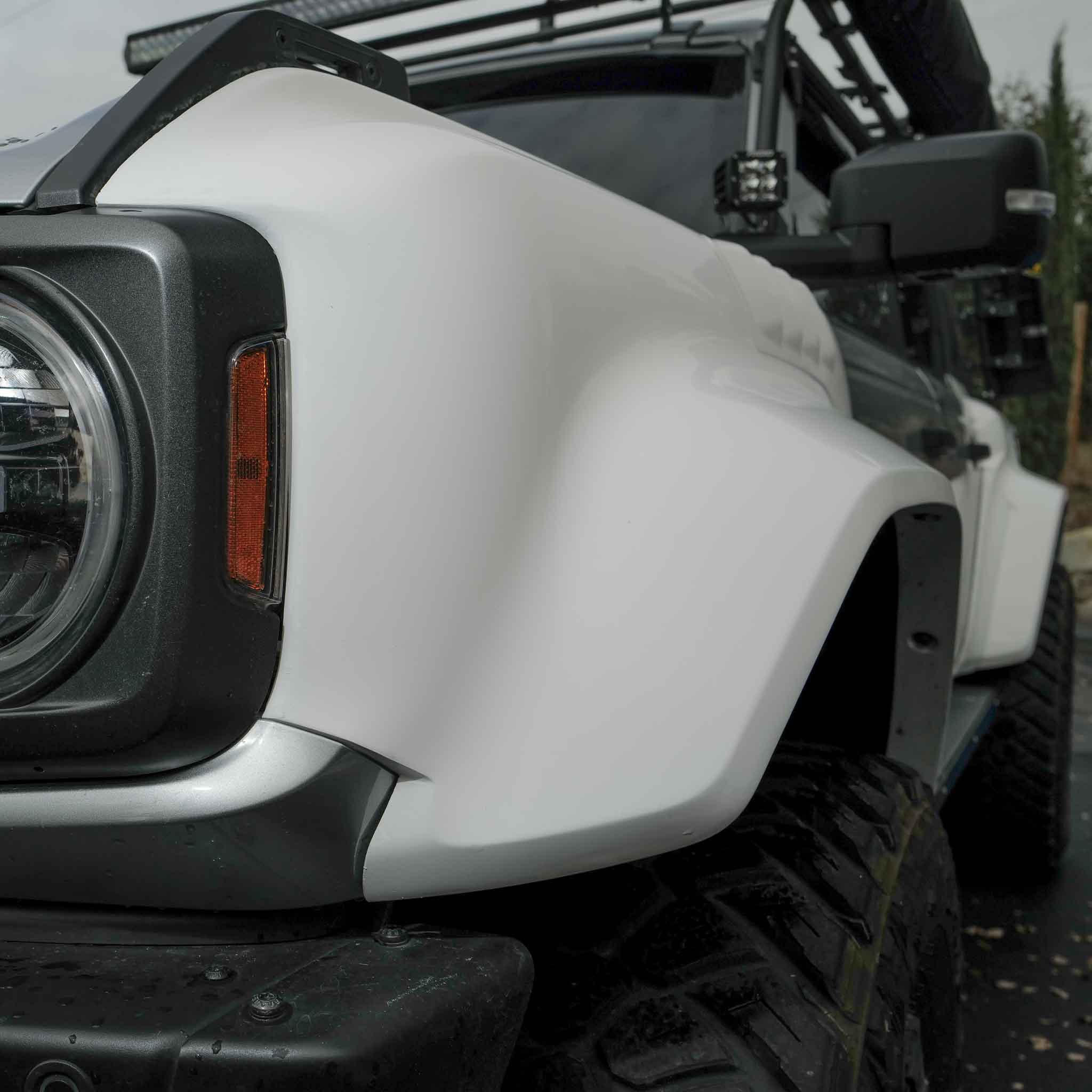 2022-2025 Ford Bronco Raptor fender showcasing a sleek design, enhancing off-road performance and style.