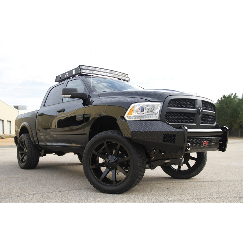 Fab Fours Black Steel Front Ranch Bumper Model DR09-K2461-1