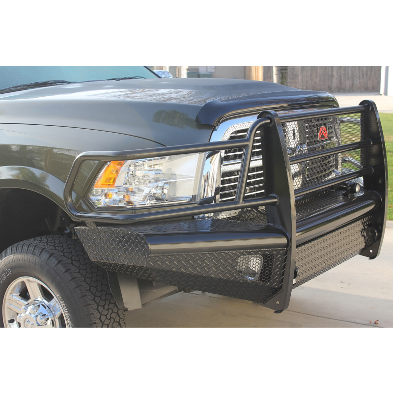 Fab Fours Black Steel Front Ranch Bumper w/ Grille Guard Model DR10-S2960-1
