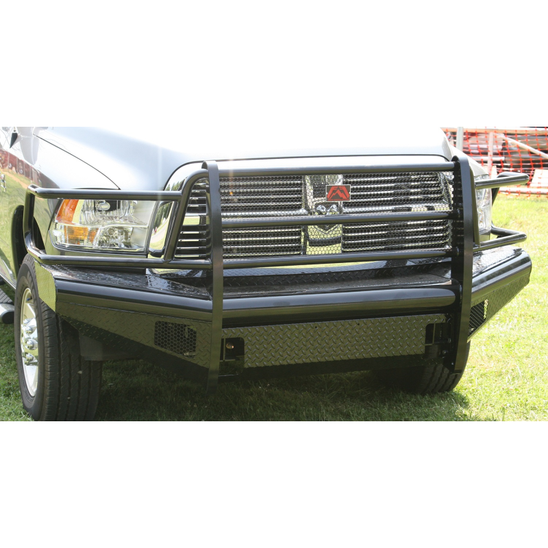 Fab Fours Black Steel Front Ranch Bumper w/ Grille Guard Model DR10-S2960-1