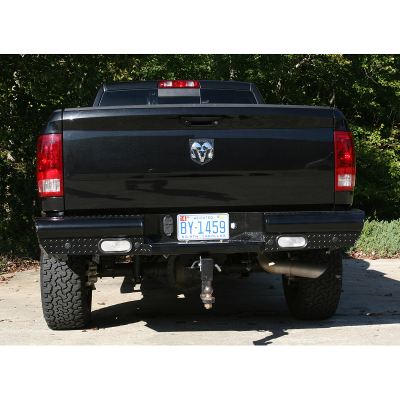 Fab Fours Black Steel Ranch Rear Bumper Model DR10-T2950-1