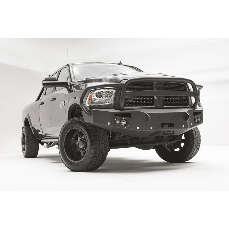 Fab Fours Premium Winch Front Bumper w/ Grille Guard Model DR16-C4050-1