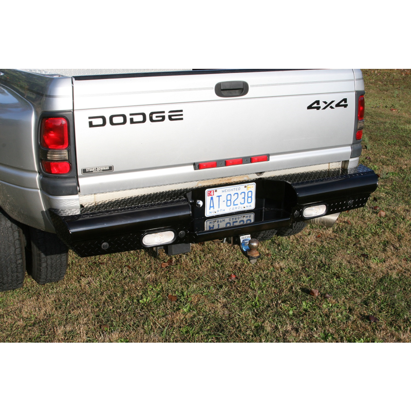Fab Fours Black Steel Ranch Rear Bumper Model DR94-T1650-1
