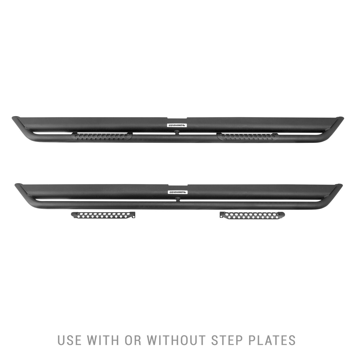 Dominator Xtreme DS SideSteps Boards Only Textured Black 2007-2026 Jeep Wrangler For 2015-2025 Ford F-150 2017-2026 Ford F-250/F-350 2018-2018 Jeep Wrangler JK Go Rhino