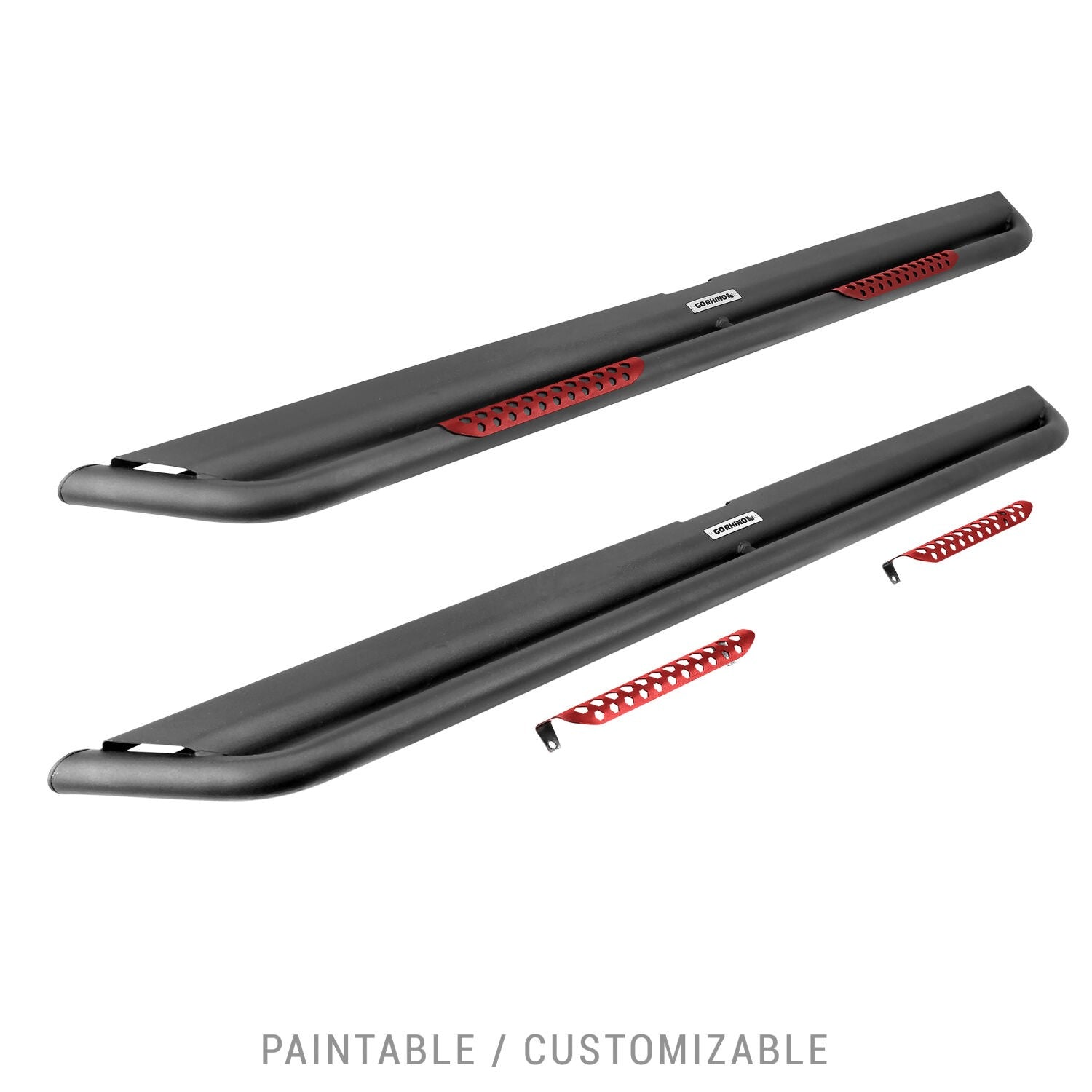 Dominator Xtreme DS SideSteps Boards Only Textured Black 2007-2026 Jeep Wrangler For 2015-2025 Ford F-150 2017-2026 Ford F-250/F-350 2018-2018 Jeep Wrangler JK Go Rhino