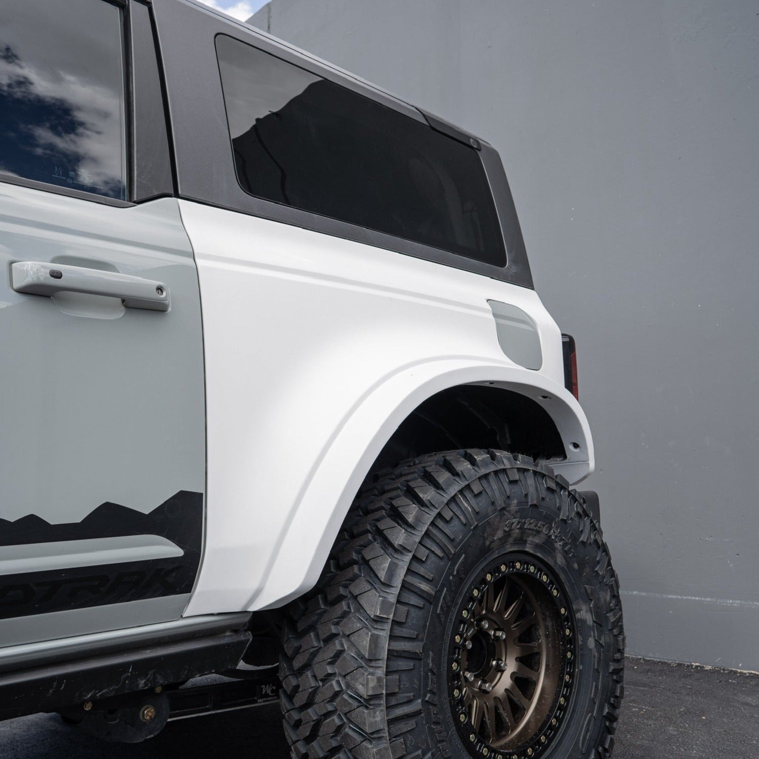 2021-2025 Ford Bronco 2-Door Rear Quarter Kit showcasing a rugged design and durable finish for off-road performance.