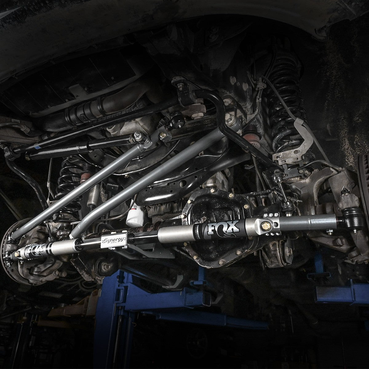 Synergy 2005+ Ford Super Duty F-250 / F350 Dual Steering Stabilizer Kit w/ Fox IFP's