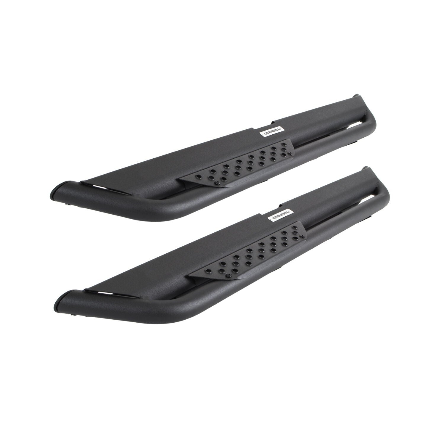 Dominator Xtreme DT Side Steps with Mounting Bracket Kit Textured Black For 2015-2025 Ford F-150 2017-2026 Ford F-250/F-350 Go Rhino