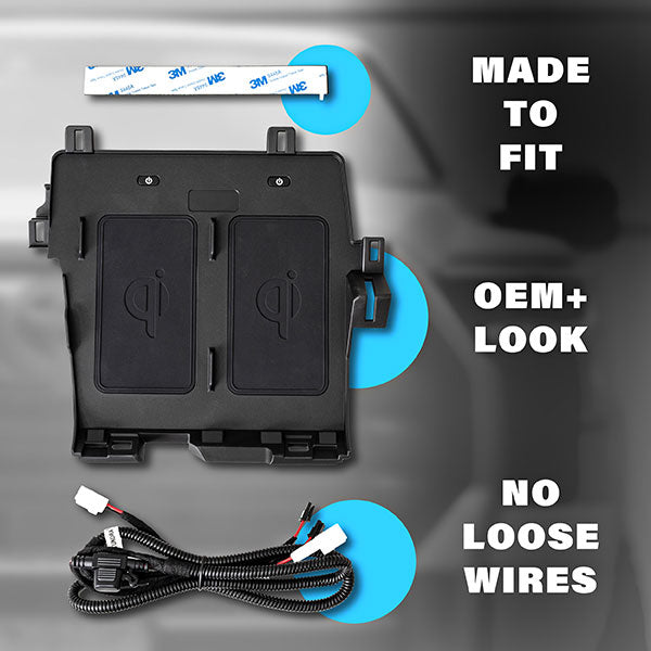Dual Wireless Phone Charger for 2022+ Toyota Tundra & 2023+ Toyota Sequoia - NSV