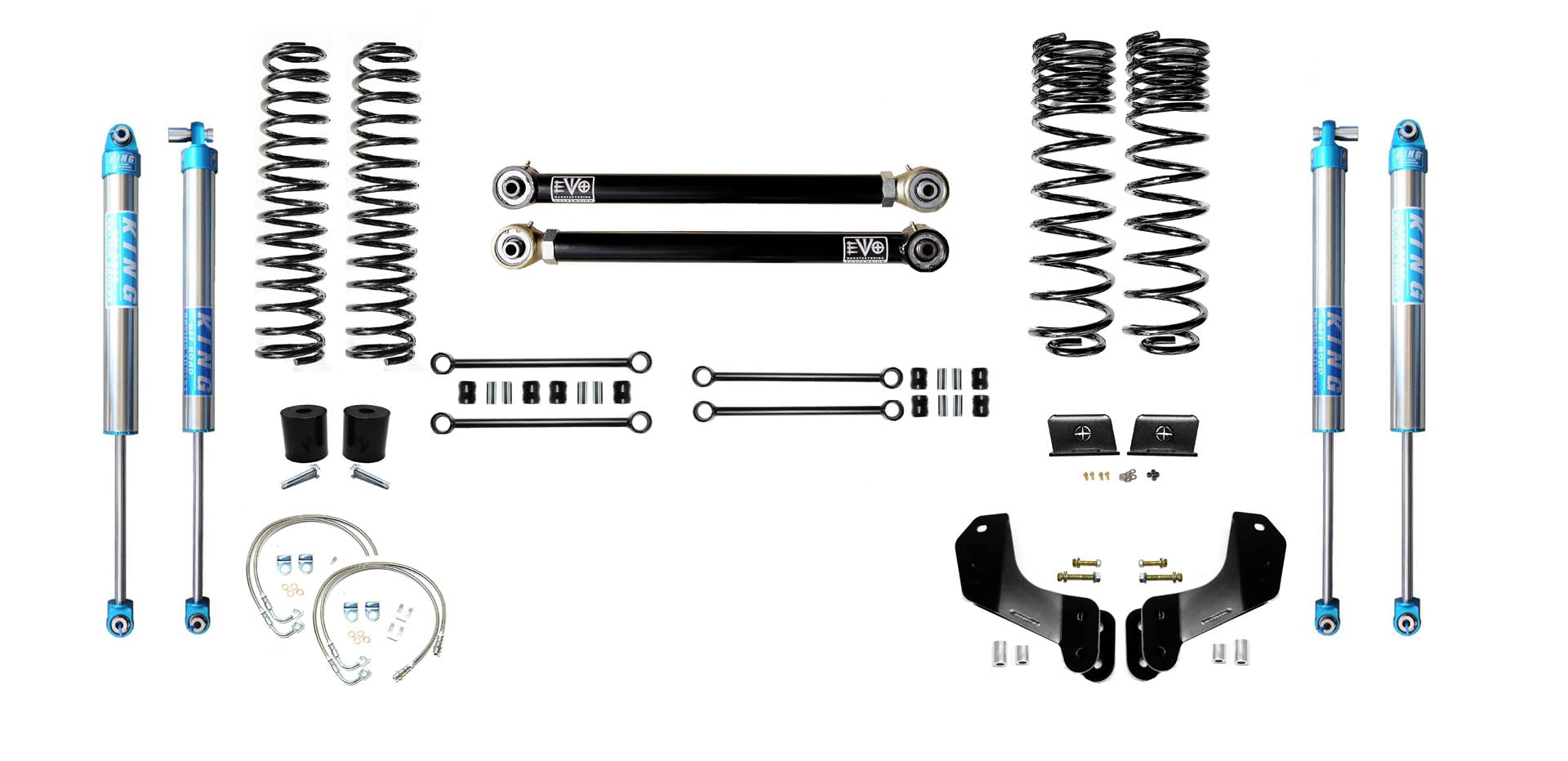 VARIANT  EVO-3061S2HDK2  STAGE 2 Overland  King 2.0" Shocks Blue  No Track Bars