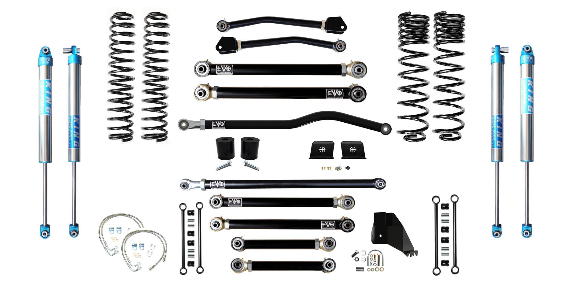 VARIANT  EVO-3062S4PK2  STAGE 4  King 2.0" Shocks Blue  Front / Rear Track Bars