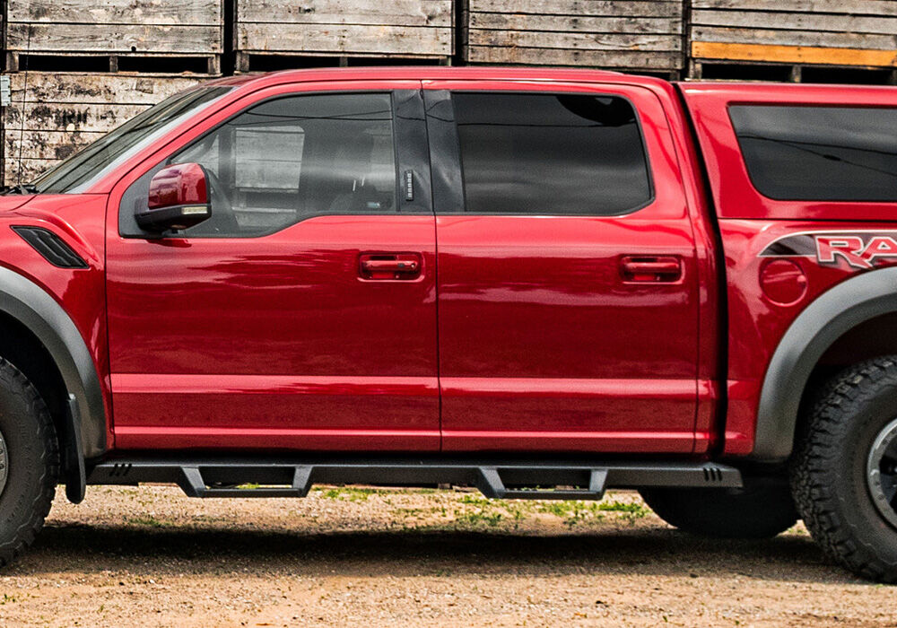 EpYx Step System Cab Length (2 Steps per Side) 2017-2019 Chevy Silverado/GMC Sierra 2500 HD/3500 HD Crew Cab Diesel Engine Textured Black NFab