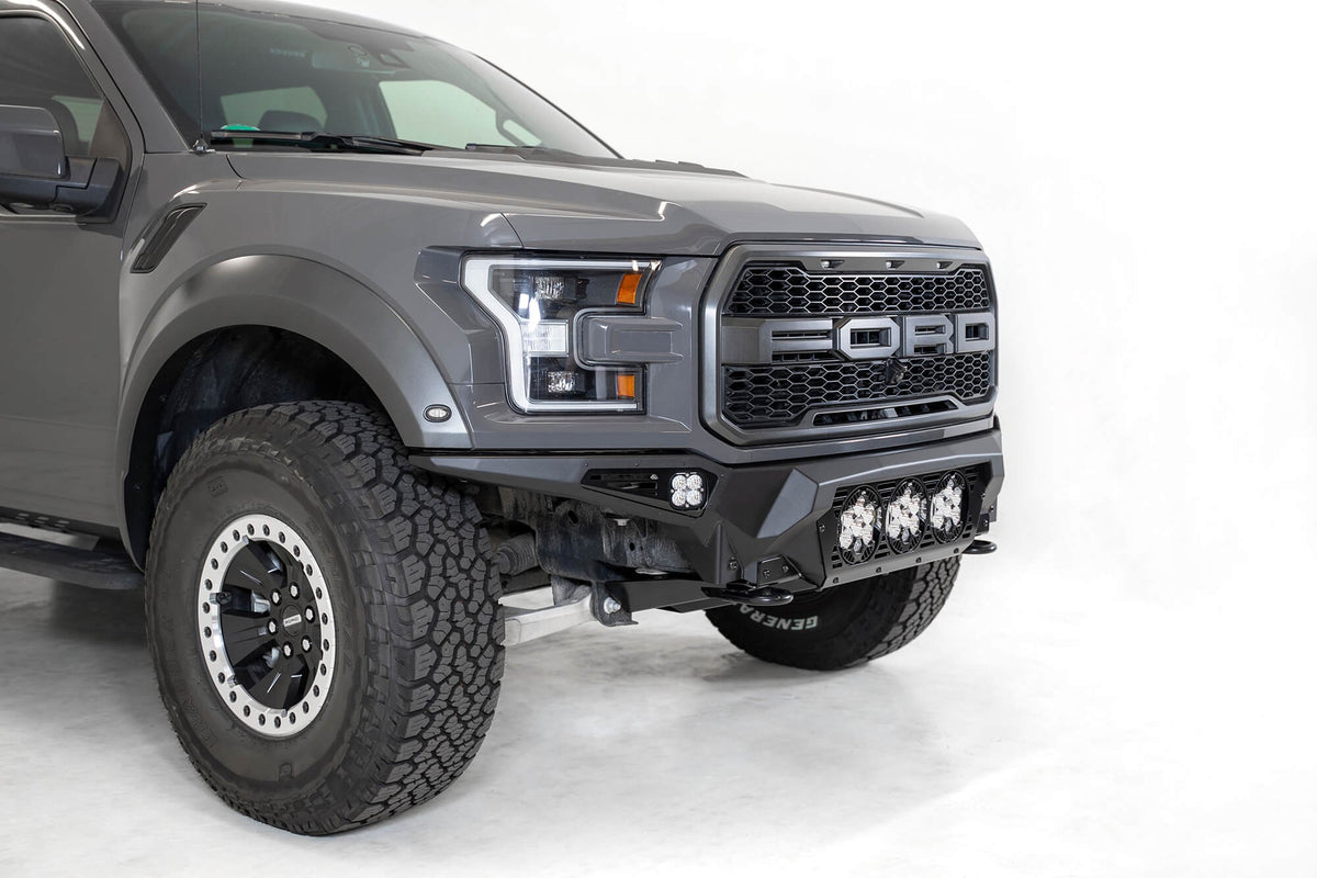 2017-2020 Ford Raptor Bomber Front Bumper Mounts for 3 Baja Designs LP6 Round Lights Addictive Desert Designs
