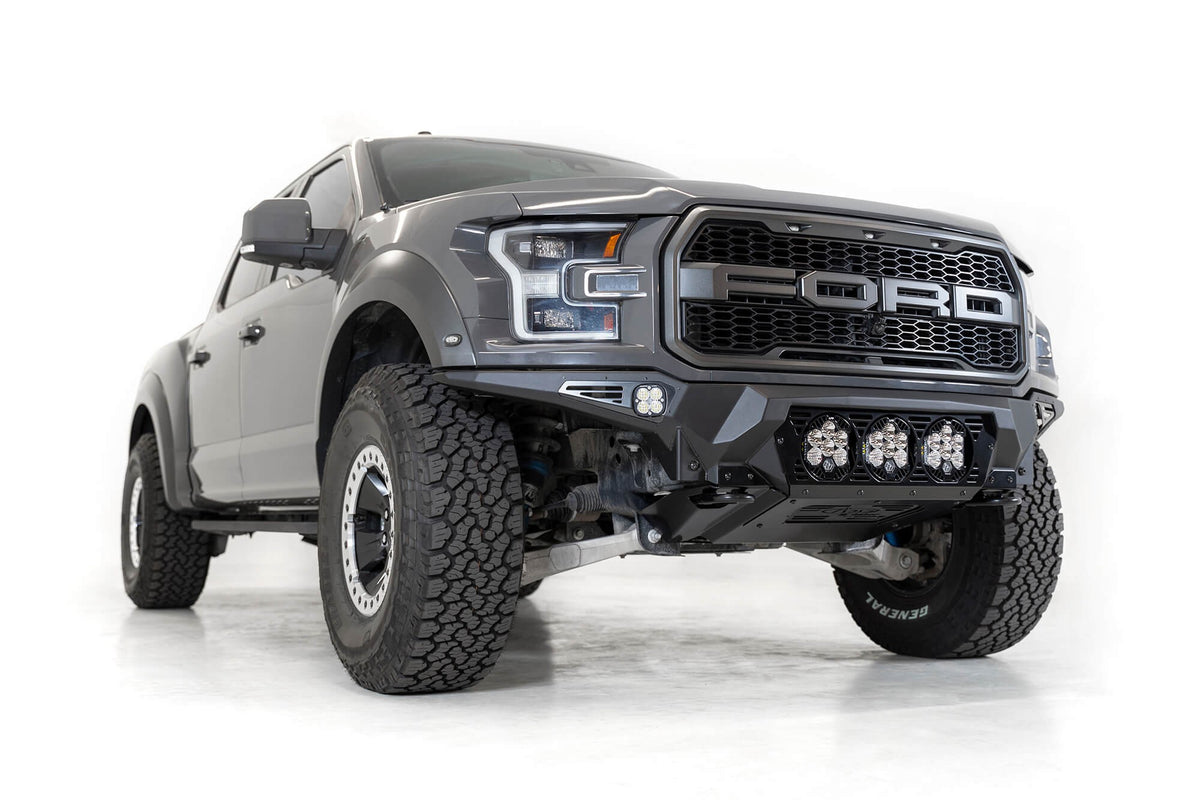 2017-2020 Ford Raptor Bomber Front Bumper Mounts for 3 Baja Designs LP6 Round Lights Addictive Desert Designs
