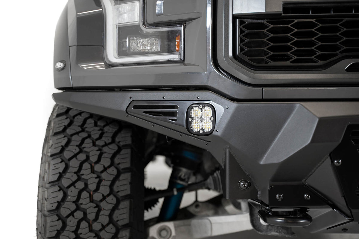 2017-2020 Ford Raptor Bomber Front Bumper Mounts for 3 Baja Designs LP6 Round Lights Addictive Desert Designs