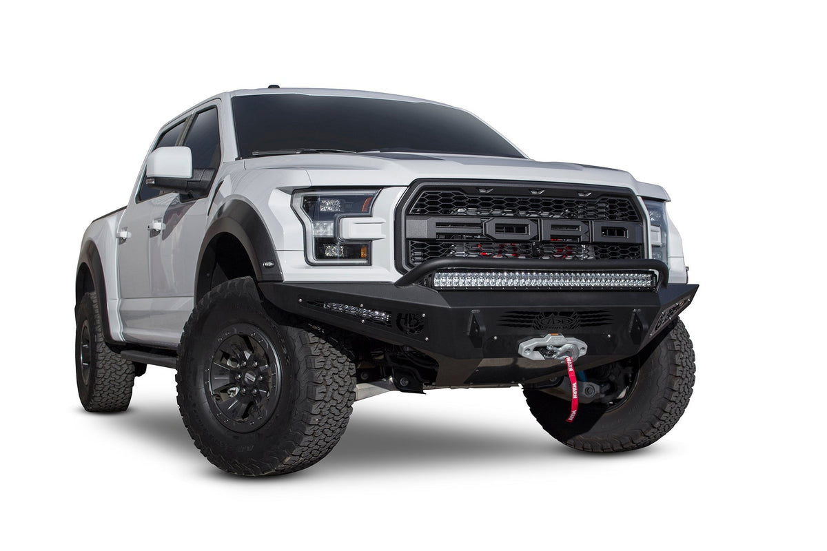 2017-2020 Ford F-150 Raptor HoneyBadger Front Bumper With Winch Mount Addictive Desert Designs