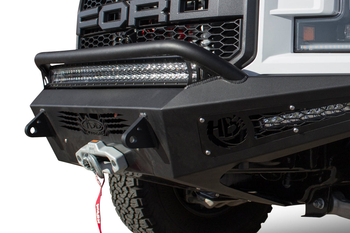 2017-2020 Ford F-150 Raptor HoneyBadger Front Bumper With Winch Mount Addictive Desert Designs