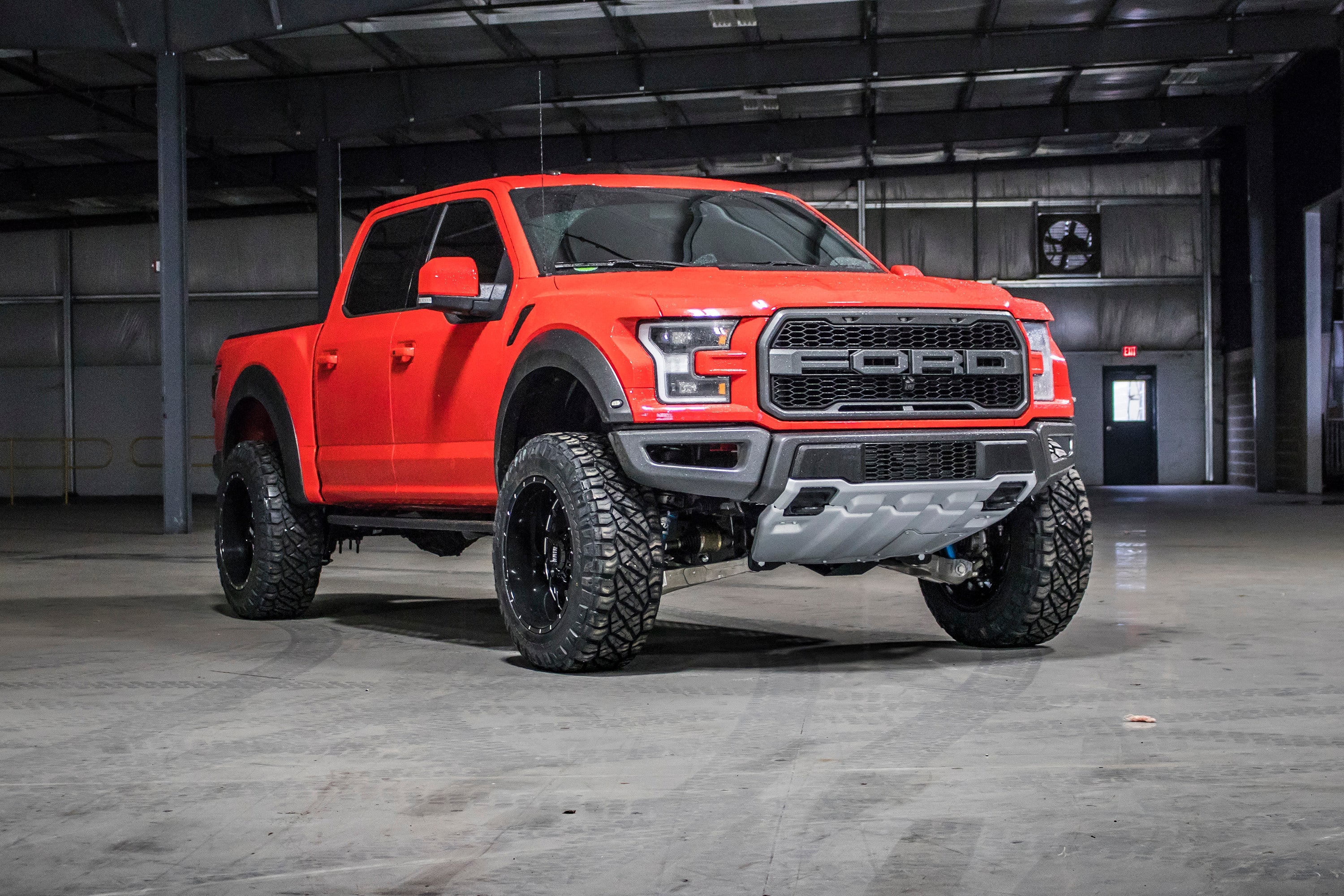 4-inch lift kit for 2019-2020 Ford F150 Raptor 4WD, showcasing enhanced off-road capability and aggressive stance.