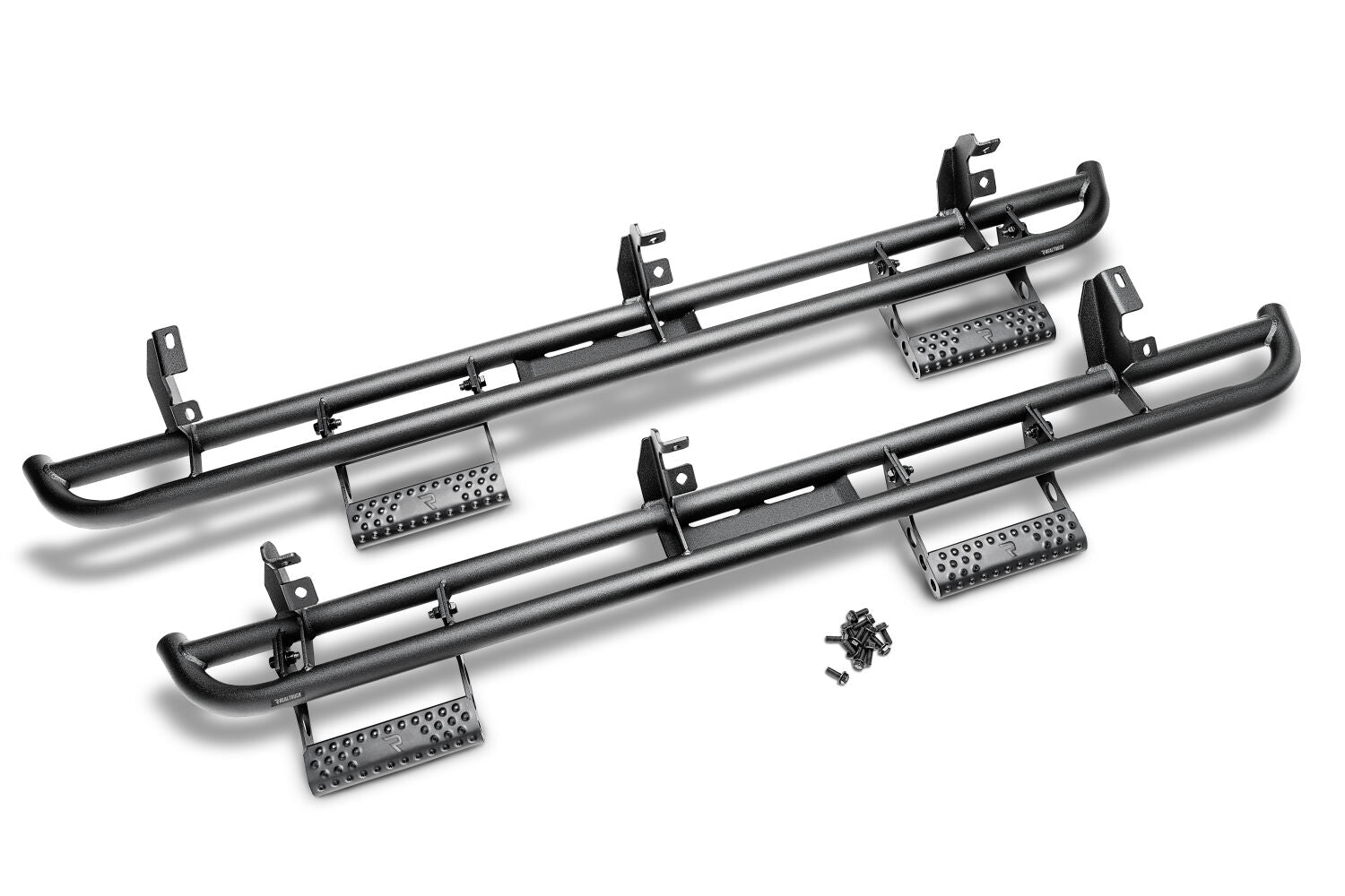 RKR Step System Cab Length (2 Step Mounts/2 Steps per Side) 1.75 Inch Rails 2015-2025 Ford F-150 SuperCrew Textured Black NFab
