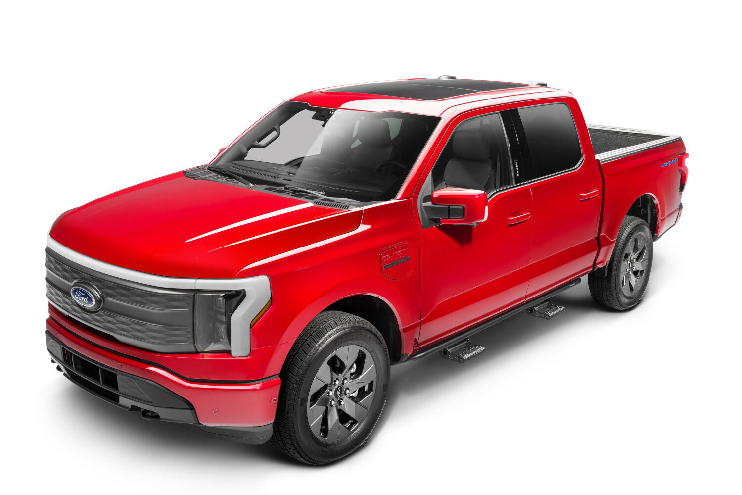 RKR Step System Cab Length (2 Step Mounts/2 Steps per Side) 1.75 Inch Rails 2015-2025 Ford F-150 SuperCrew Textured Black NFab