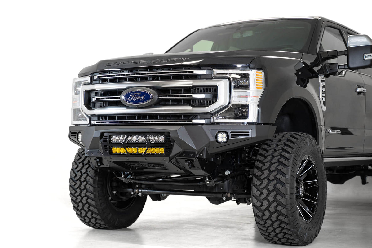 2017-2022 Ford Super Duty F-250 F-350 Bomber Front Bumper Mounts for dual 20 Inch Light Bars Addictive Desert Designs