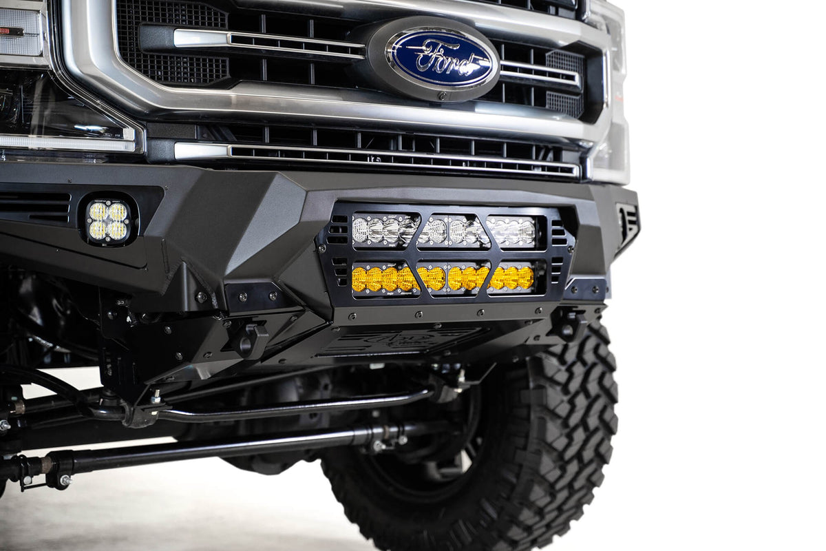 2017-2022 Ford Super Duty F-250 F-350 Bomber Front Bumper Mounts for dual 20 Inch Light Bars Addictive Desert Designs