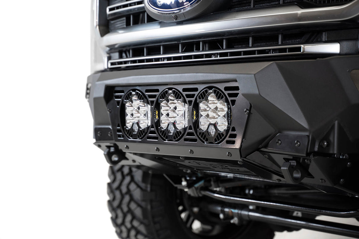 2017-2022 Ford Super Duty F-250 F-350 Bomber Front Bumper Mounts for 3 Baja Designs LP6s Addictive Desert Designs