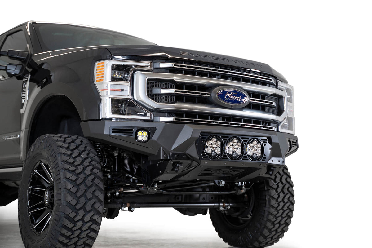 2017-2022 Ford Super Duty F-250 F-350 Bomber Front Bumper Mounts for 3 Baja Designs LP6s Addictive Desert Designs