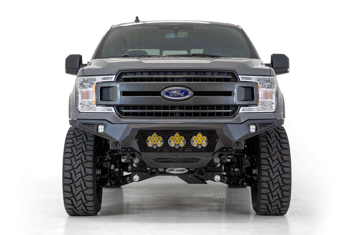 2018-2020 Ford F-150 Bomber Front Bumper Mounts for 3 Baja Designs LP6 Round Lights Addictive Desert Designs