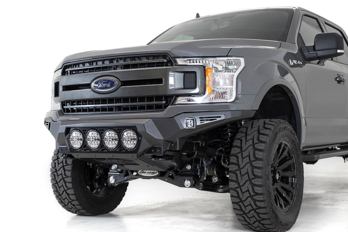 2018-2020 Ford F-150 Bomber Front Bumper Mounts for 4 rigid 360 6 Inch Round Lights Addictive Desert Designs
