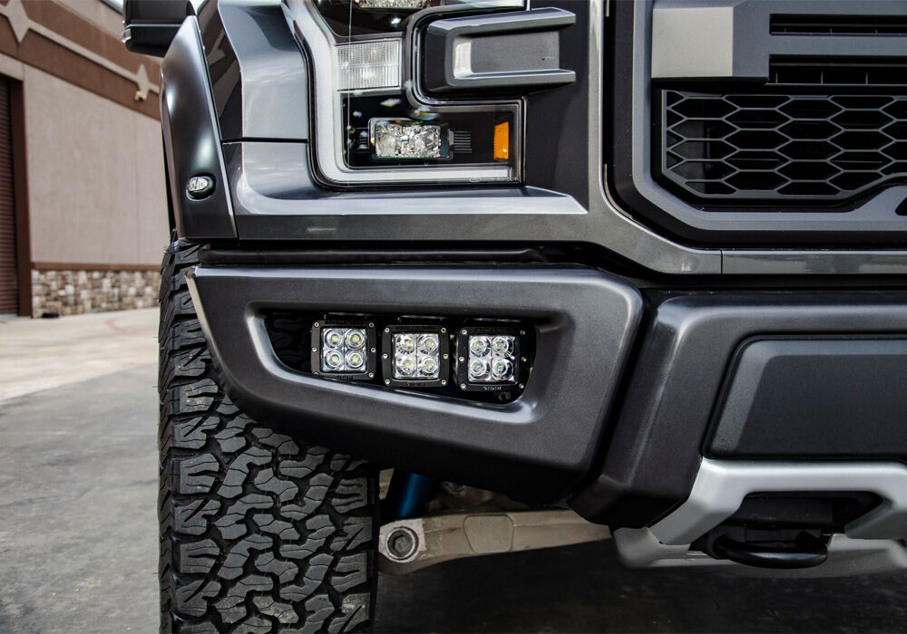 Light Mounting Solution Fog Light Mounts 2017-2021 Ford F-150 Raptor Textured Black N Fab