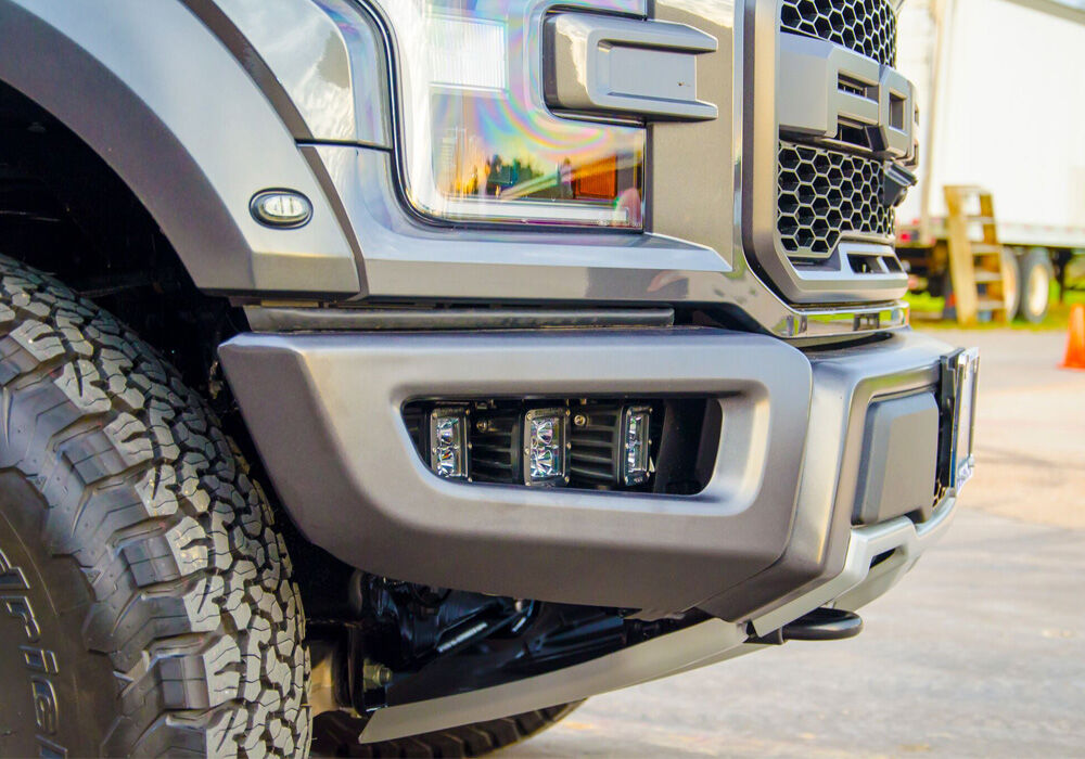 Light Mounting Solution Fog Light Mounts 2017-2021 Ford F-150 Raptor Textured Black N Fab