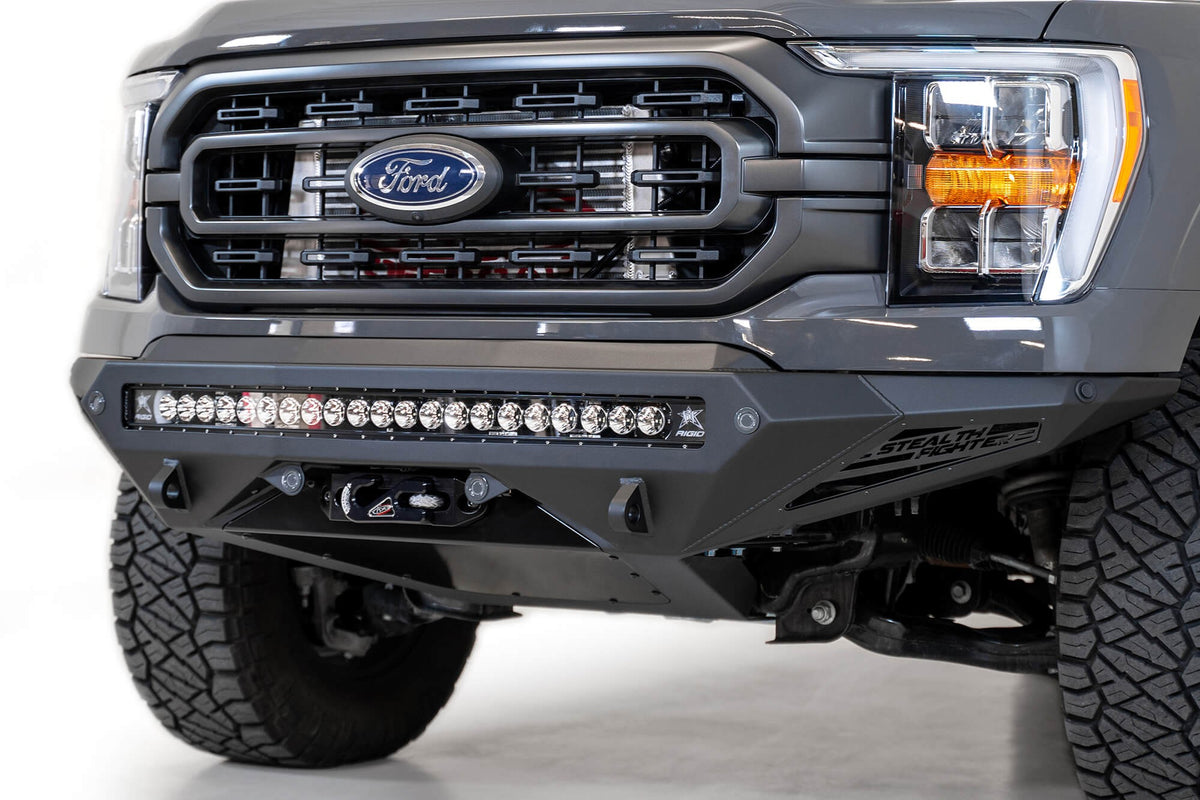 2021-2025 Ford F-150 Stealth Fighter Front Bumper With Winch Mount Addictive Desert Designs