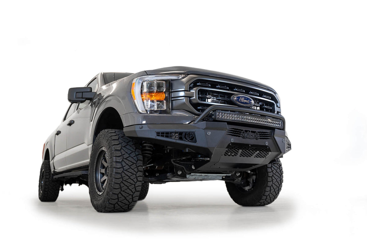 2021-2025 Ford F-150 HoneyBadger Front Bumper With Top Hoop Addictive Desert Designs