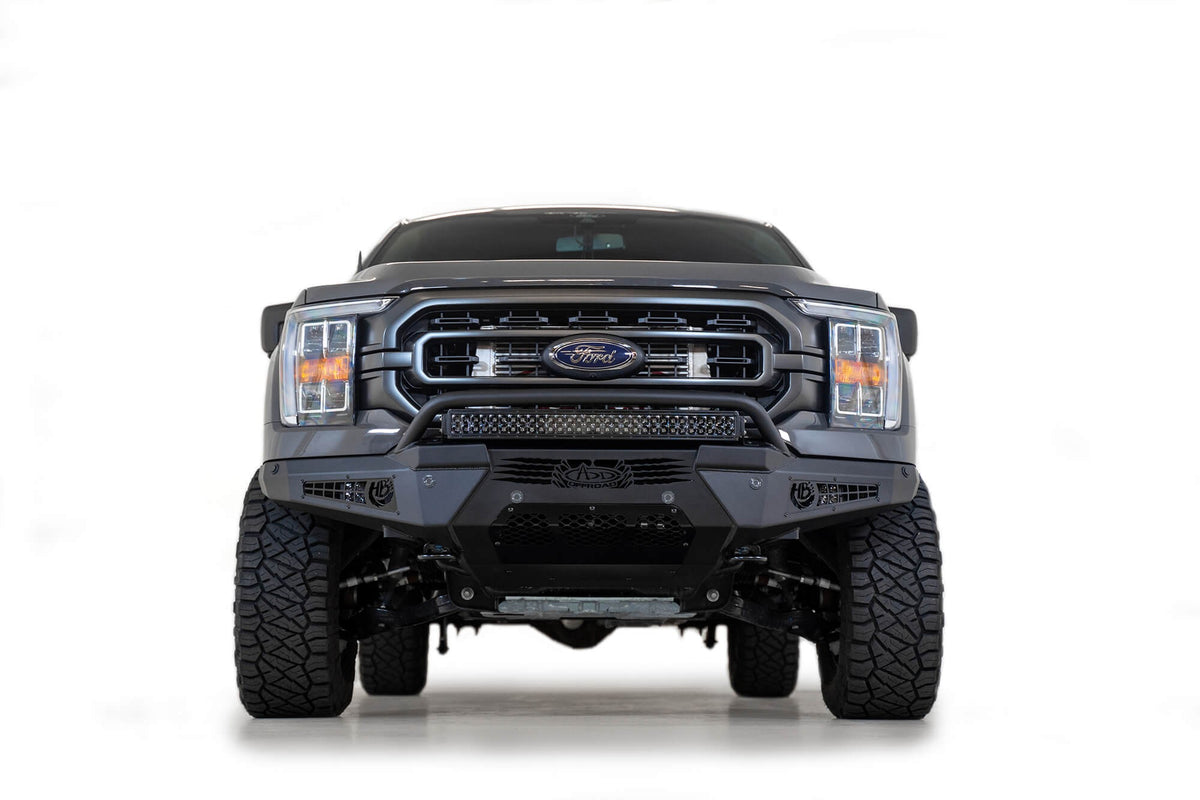 2021-2025 Ford F-150 HoneyBadger Front Bumper With Top Hoop Addictive Desert Designs